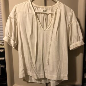 Madewell white top.